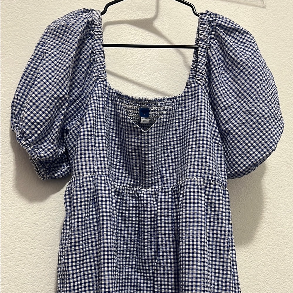 Old Navy Women's Blue Puff Sleeve Dress